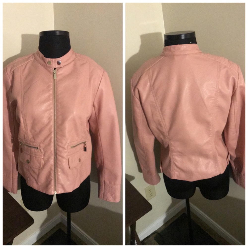 Pink moto jacket